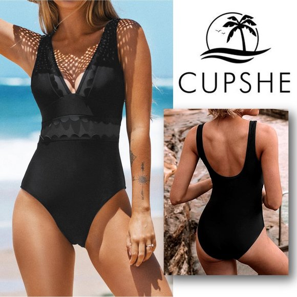 Cupshe Other - CUPSHE Sheer Mesh Swimsuit with Wave Edges -  NEW WITH TAGS!